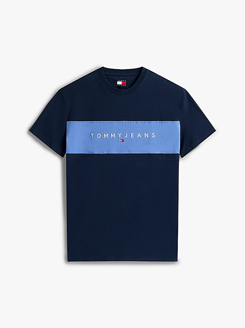 Erkek TJM Regular Linear T-shirt Lacivert DM0DM21933C1G