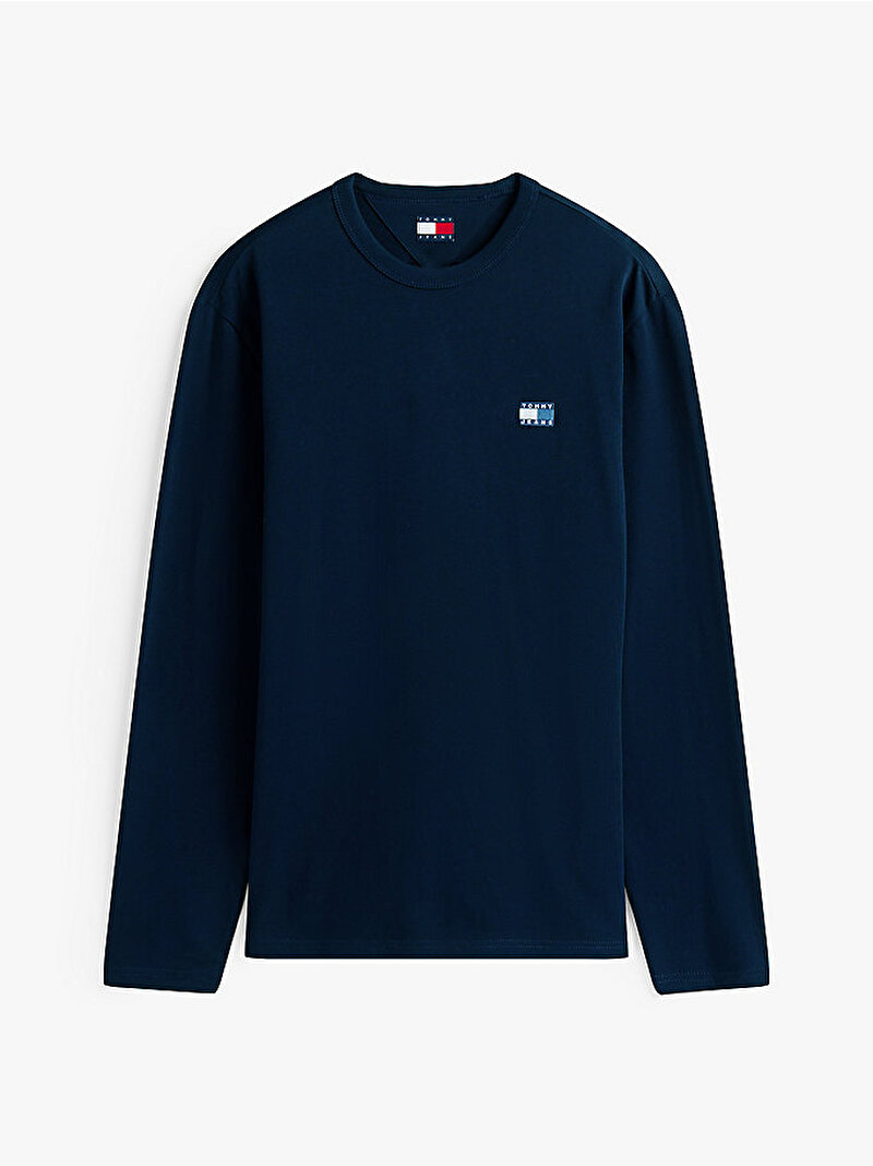 Erkek TJM Regular Badge T-shirt Lacivert DM0DM21974C1G