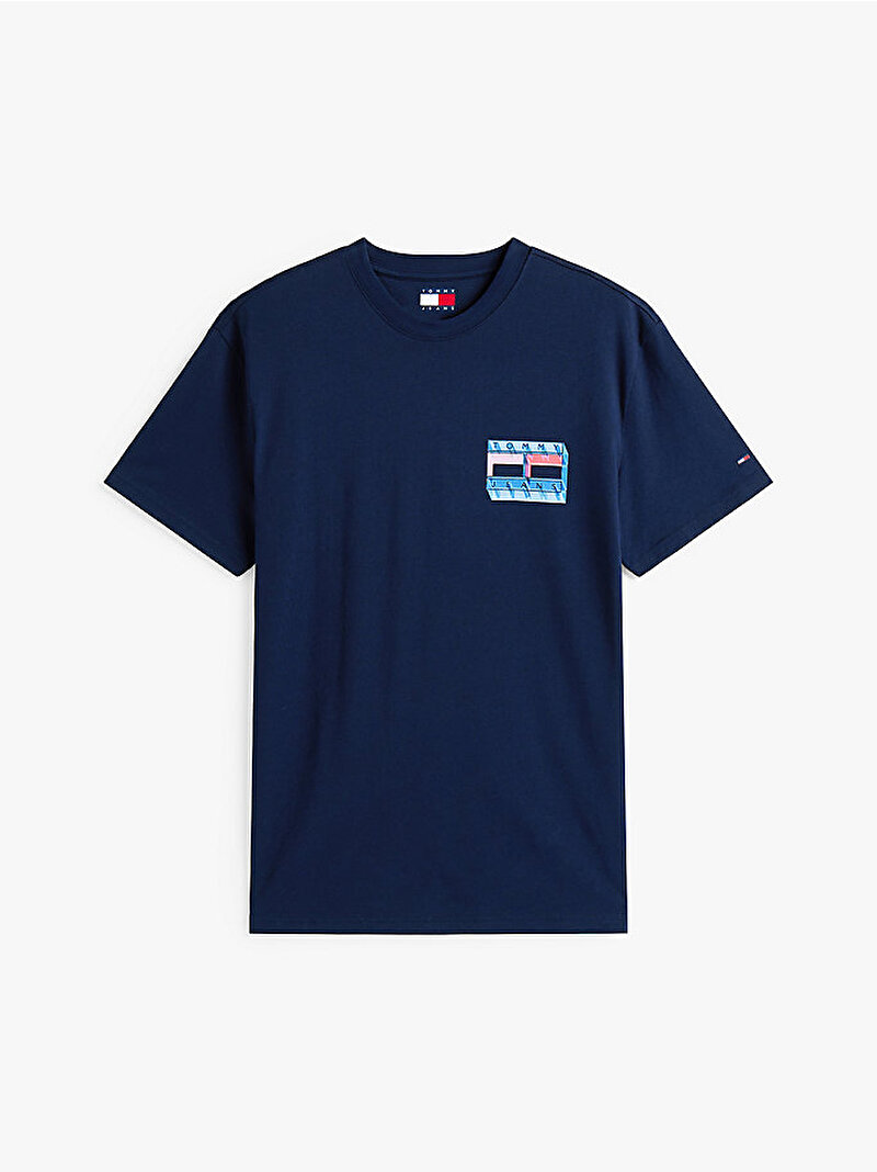 Erkek TJM Regular Dna Flag T-shirt Lacivert DM0DM21980C1G