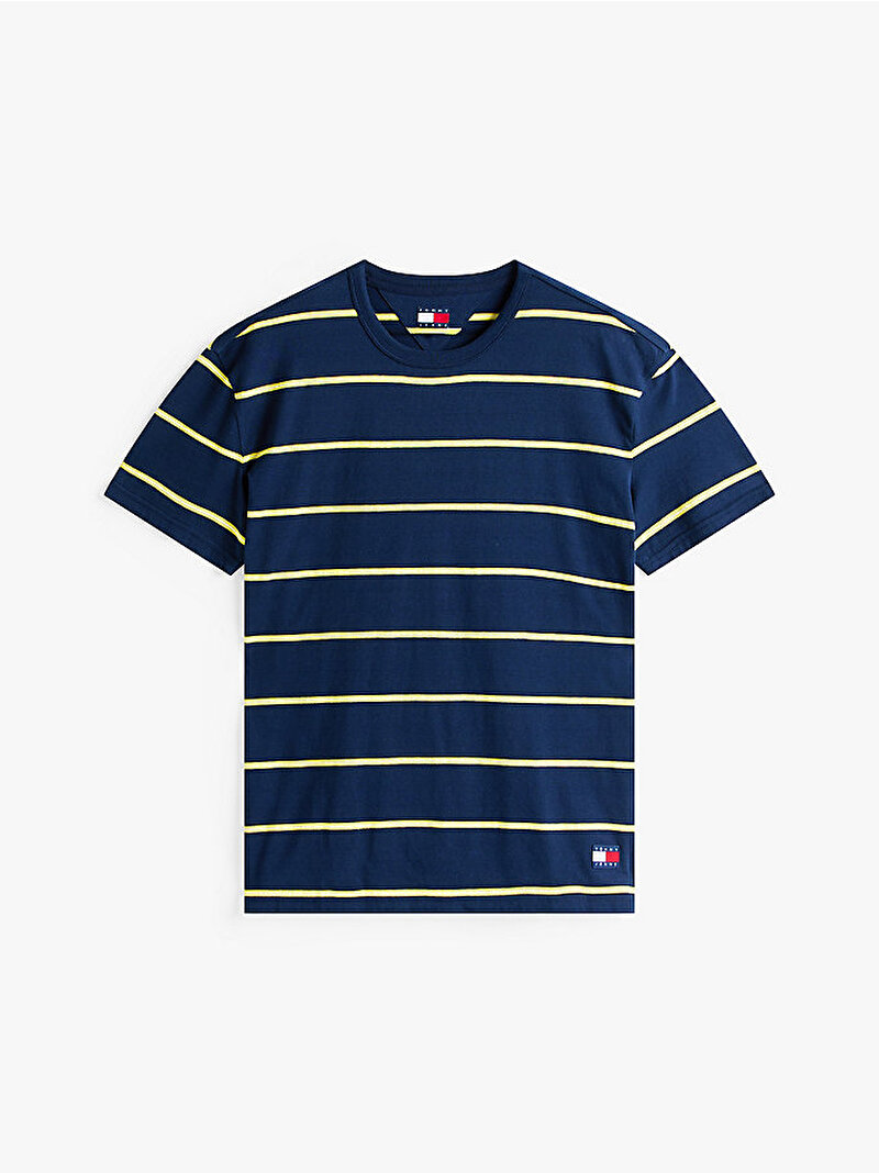 Erkek TJM Reglar Textured T-shirt Lacivert DM0DM21983C1G