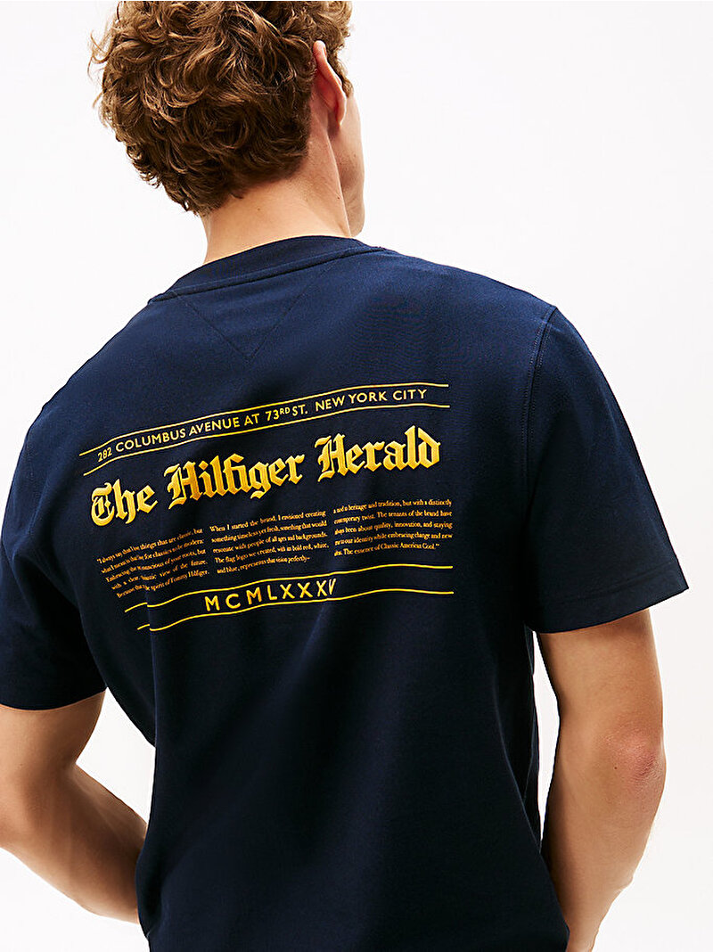 Erkek Hilfiger Herald Back T-shirt Lacivert MW0MW40008DW5