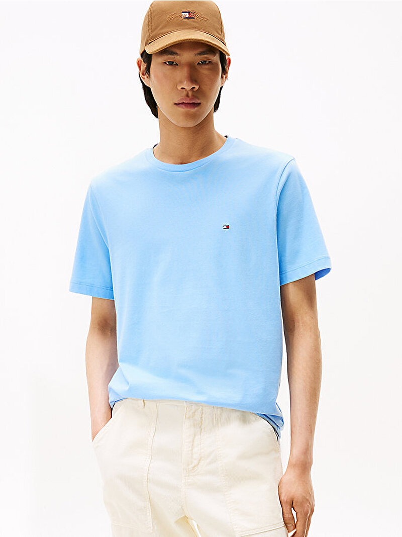 Erkek Essential Seasonal Regular Fit T-shirt Mavi  MW0MW39995C1Z