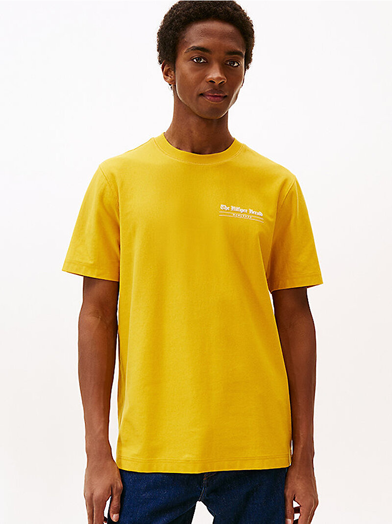 Erkek Hilfiger Herald Back T-shirt Sarı MW0MW40008ZF4
