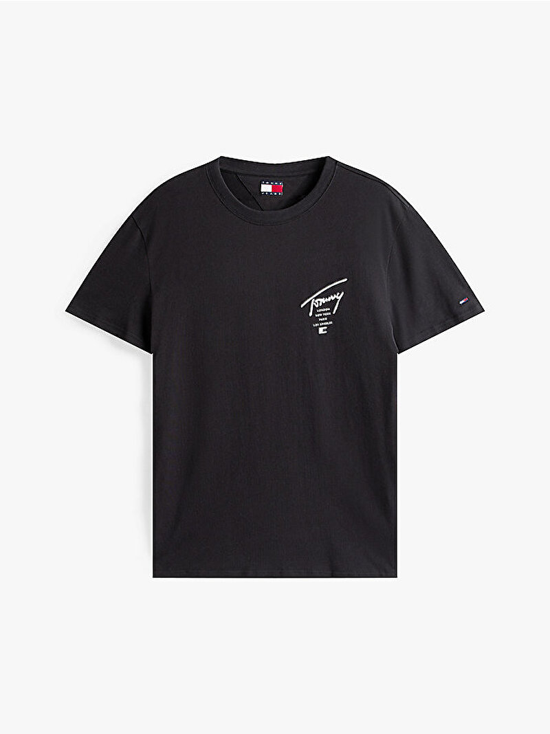Erkek TJM Regular Sign City T-shirt Siyah DM0DM22120BDS