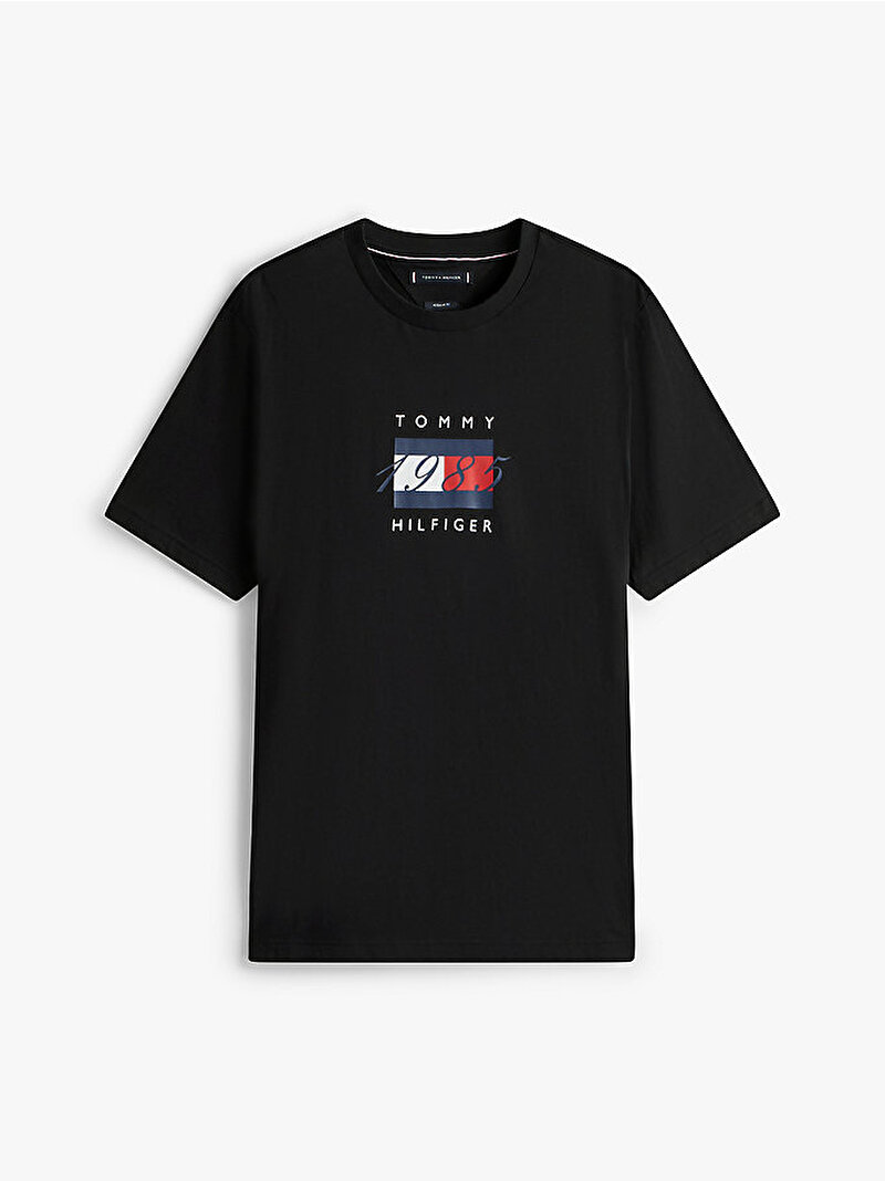 Erkek Linear Flag Graphic T-shirt Siyah MW0MW41338BDS