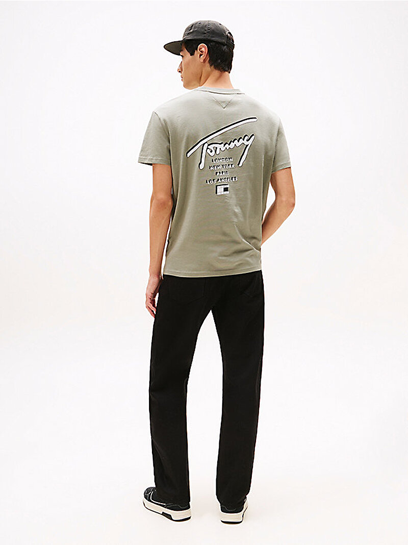 Erkek TJM Regular Sign City T-shirt Yeşil DM0DM22120M1L