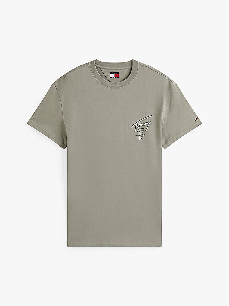 Erkek TJM Regular Sign City T-shirt Yeşil DM0DM22120M1L