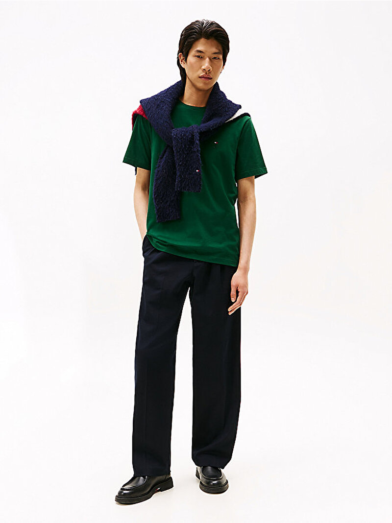 Erkek Essential Seasonal Regular Fit T-shirt Yeşil MW0MW39995L6K