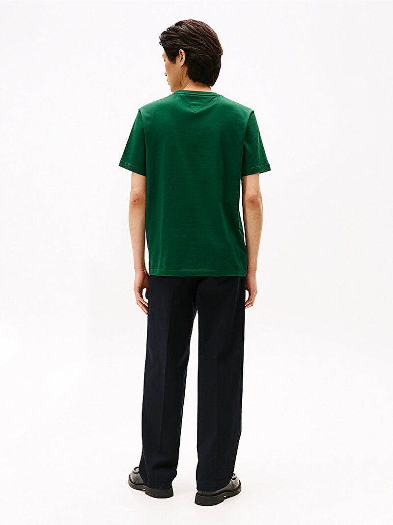 Erkek Essential Seasonal Regular Fit T-shirt Yeşil MW0MW39995L6K