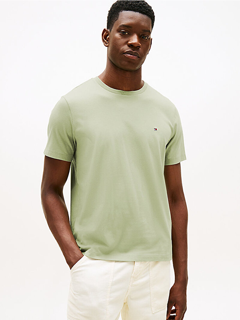 Erkek Essential Seasonal Regular Fit T-shirt Yeşil MW0MW39995L9A