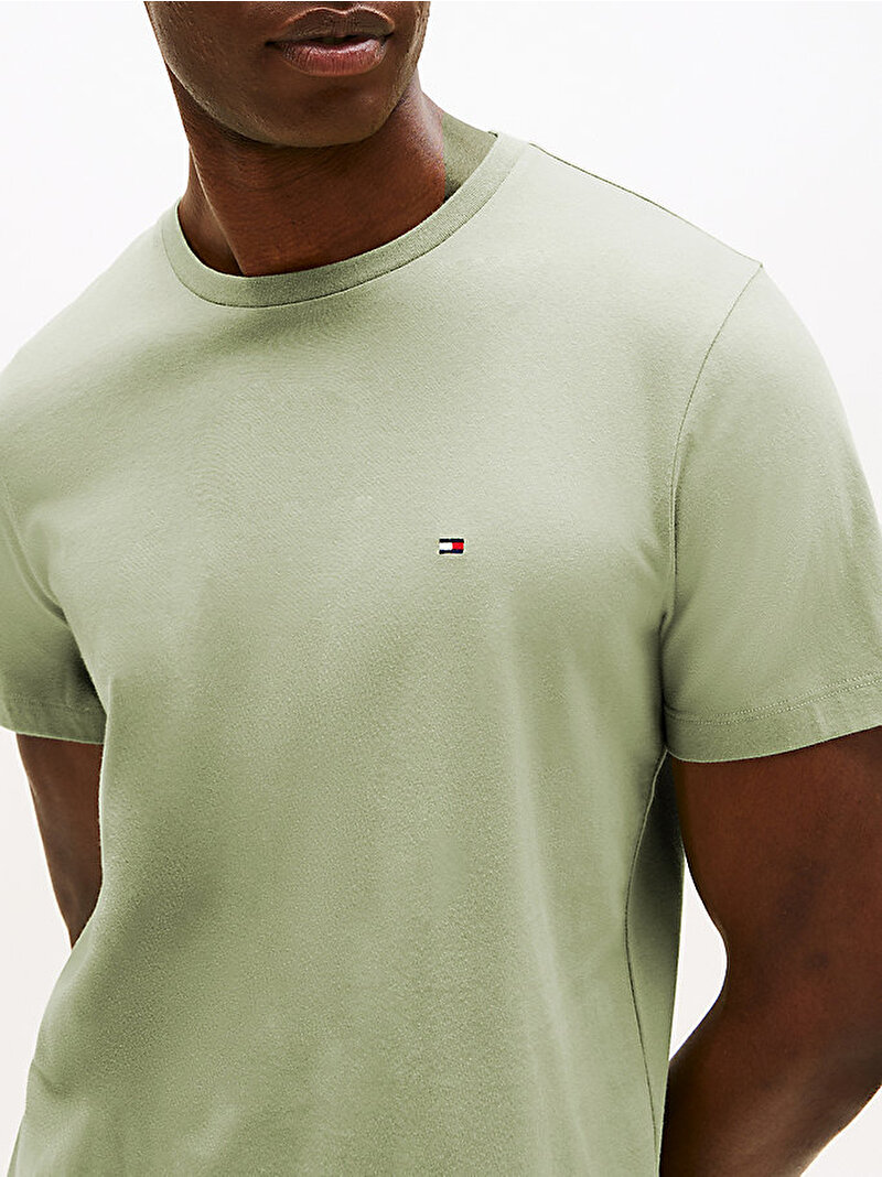 Erkek Essential Seasonal Regular Fit T-shirt Yeşil MW0MW39995L9A