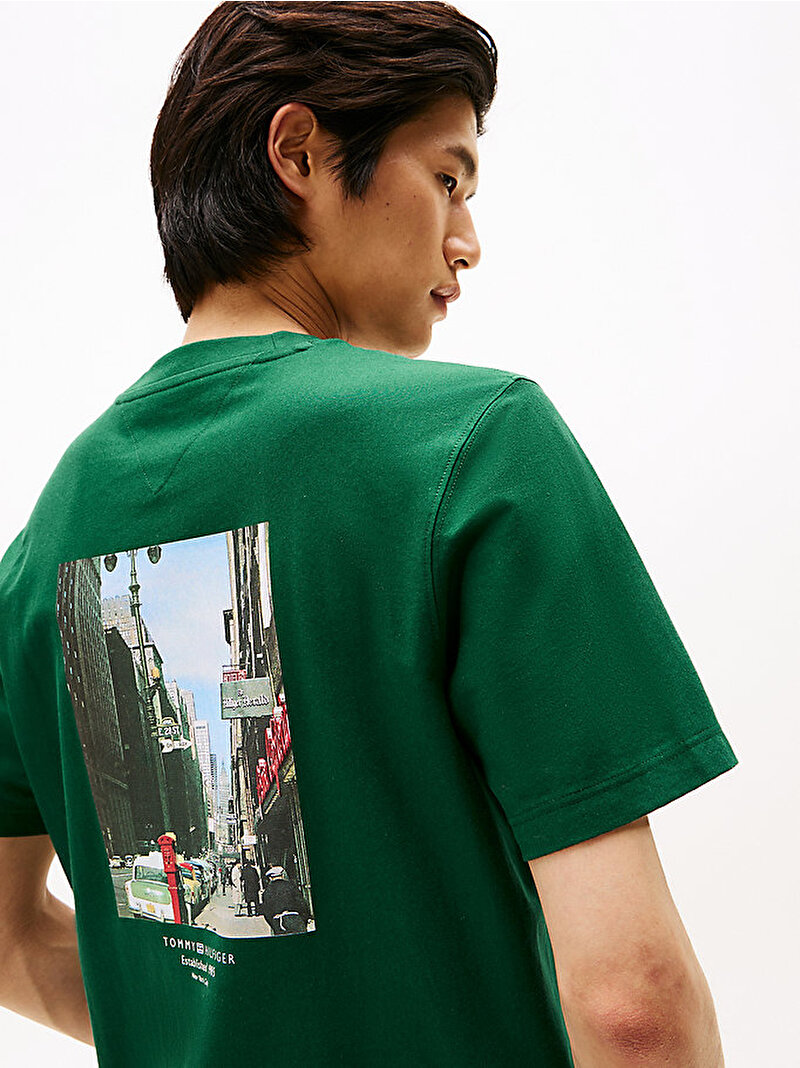 Erkek Photo Print Graphic T-shirt Yeşil MW0MW40010L6K