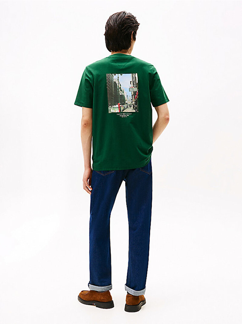 Erkek Photo Print Graphic T-shirt Yeşil MW0MW40010L6K