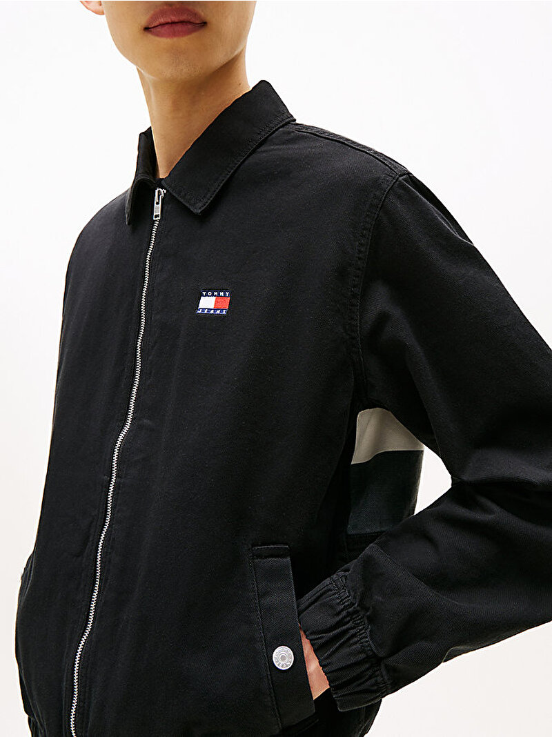 Erkek TJM Essential Flag Rüzgarlık Ceket Siyah DM0DM21930BDS