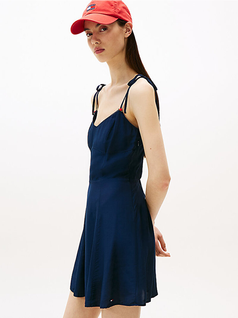 Kadın TJW F&F Strappy Mini Elbise Lacivert DW0DW20880C1G