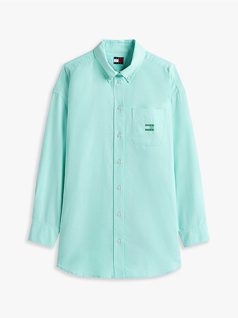 Kadın TJW Badge Oxford Gömlek Yeşil DW0DW20988L61
