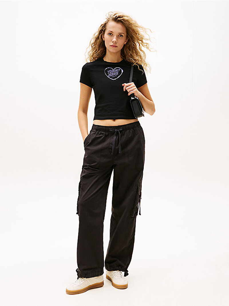 Kadın TJW Elasticated Pantolon Siyah DW0DW20995BDS