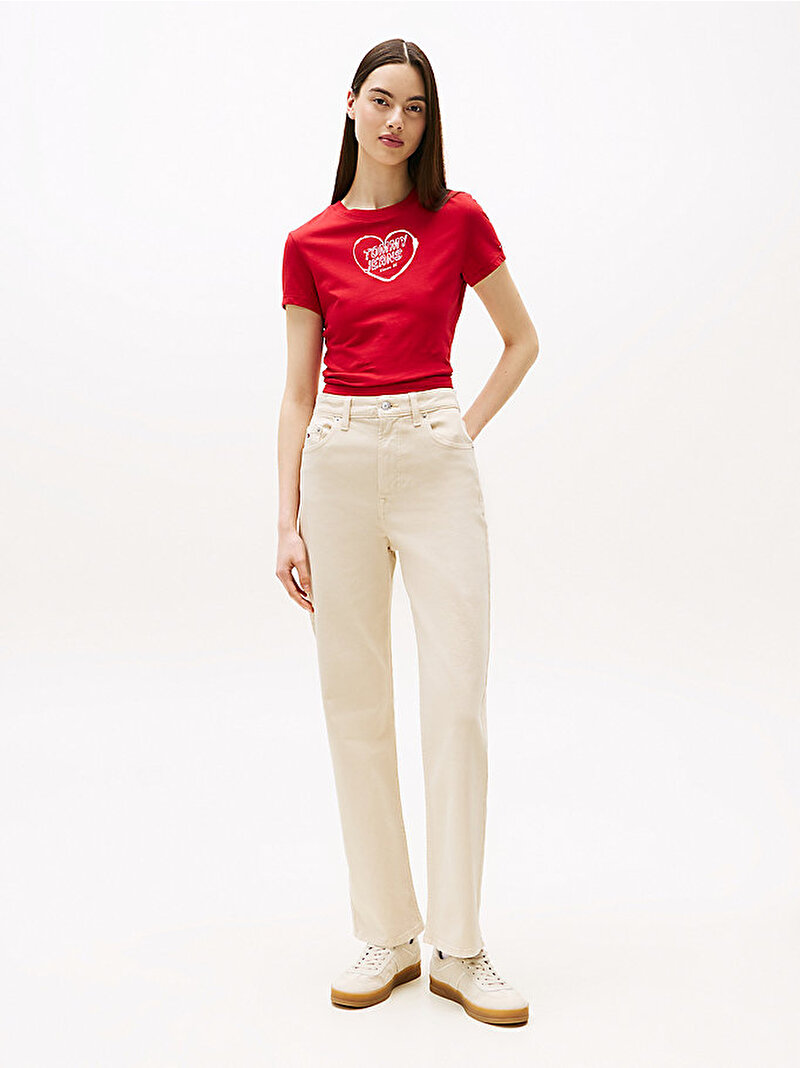 Kadın TJW Layla Slim Pantolon Bej  DW0DW20997ACH