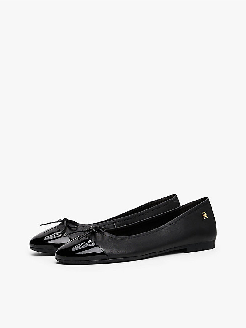 Kadın Patent Toe-Cap Babet Siyah FW0FW08830BDS