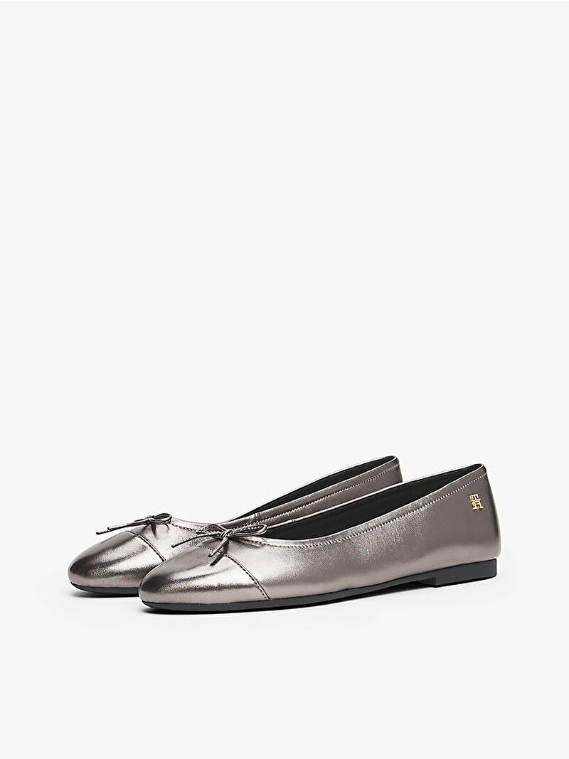 Kadın Metallic Toe-Cap Babet Gri FW0FW08920TRH