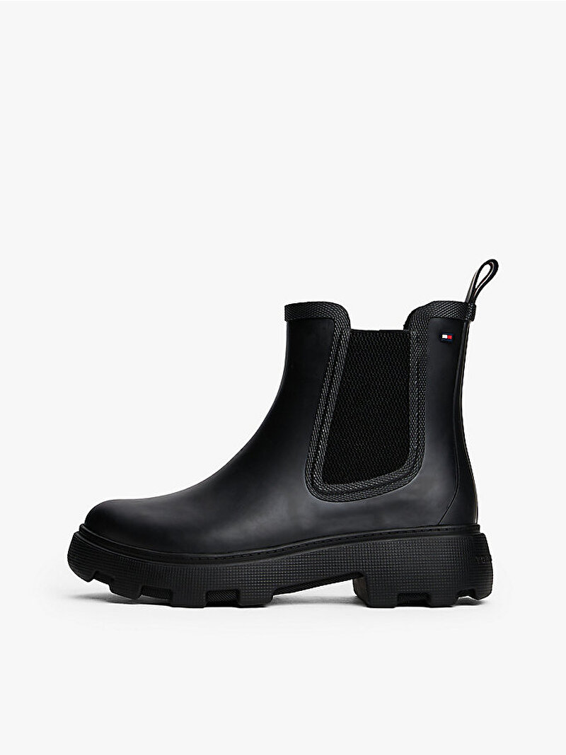 Kadın Flag Ankle Yağmur Çizmesi Siyah FW0FW08974BDS