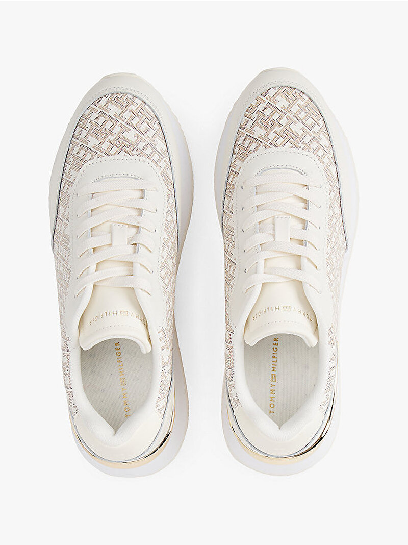 Kadın Chic Monogram Runner Sneaker Beyaz  FW0FW09051YA8
