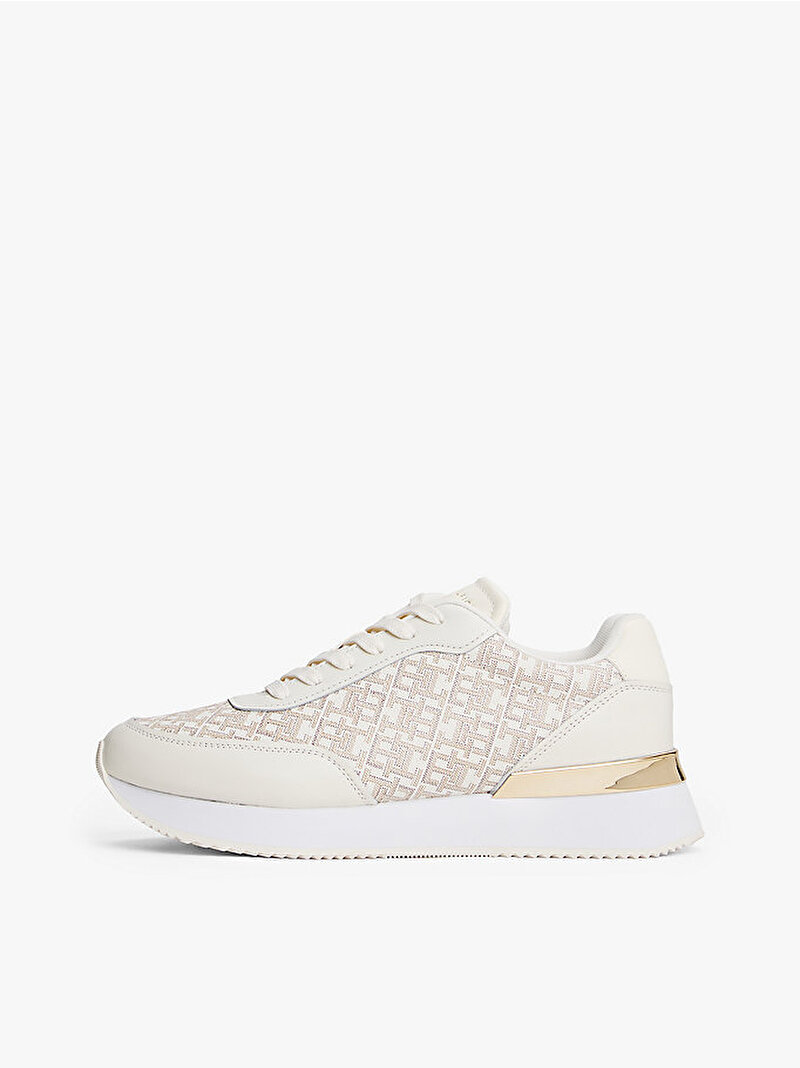 Kadın Chic Monogram Runner Sneaker Beyaz  FW0FW09051YA8