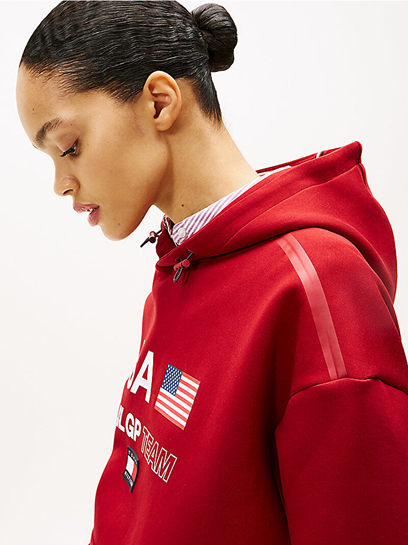 Erkek Sail GP Hoodie Kırmızı MW0MW41416XMO