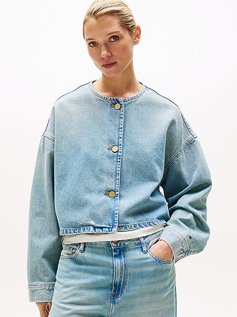 Kadın Denim Ceket Mavi  WW0WW467401A4