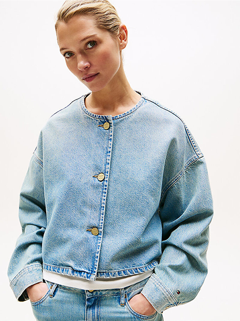 Kadın Denim Ceket Mavi  WW0WW467401A4