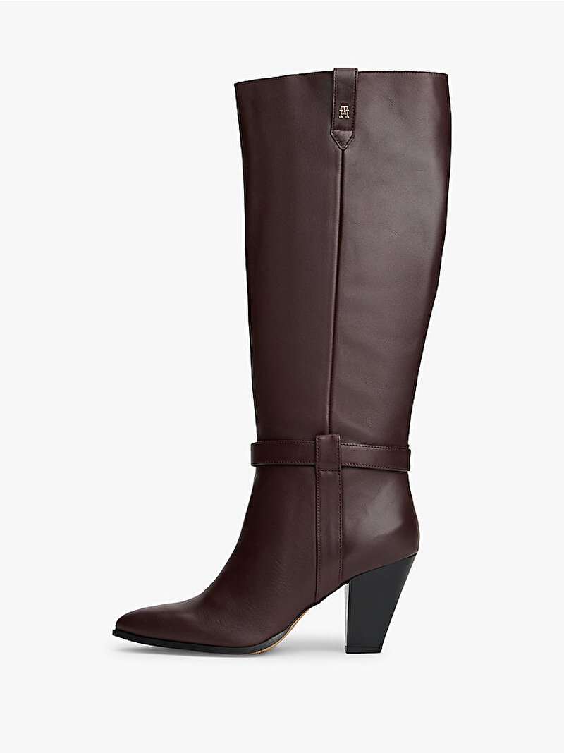 Kadın TH T-strap Topuklu Çizme Kahverengi FW0FW08982GR8