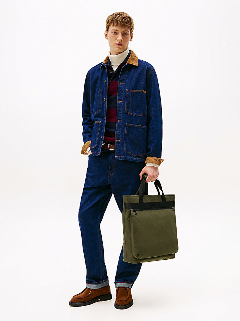 Erkek TH Commuter Tote Çanta Yeşil AM0AM13611MT1