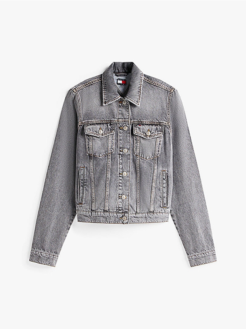 Kadın Classic Trucker Denim Ceket Gri DW0DW215551DA