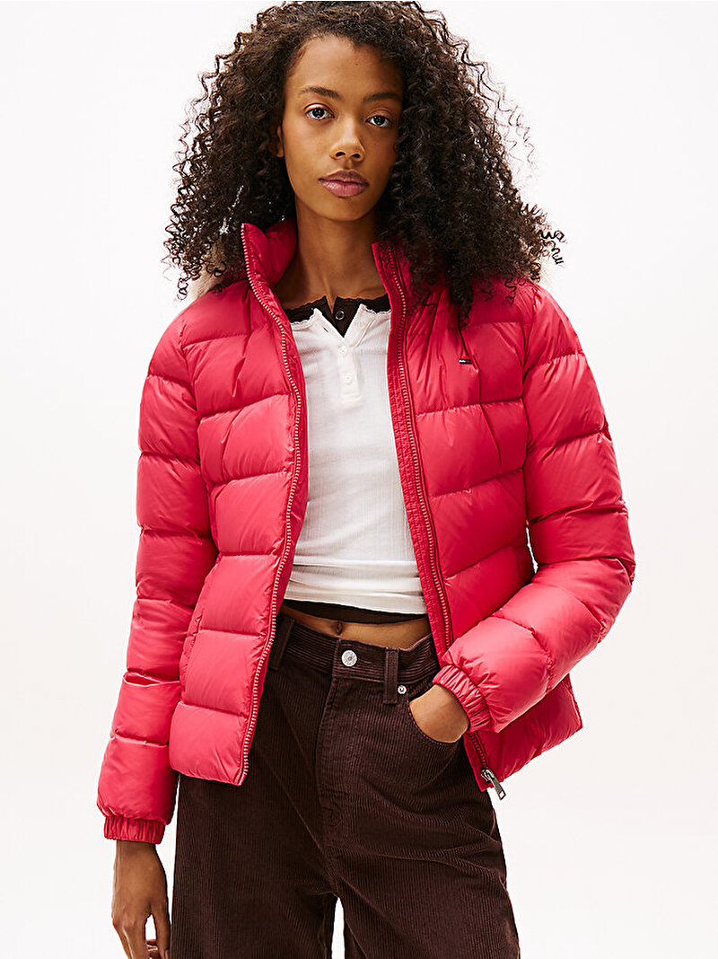 Kadın TJW Basic Hooded Puffer Mont Pembe  DW0DW18312XI5