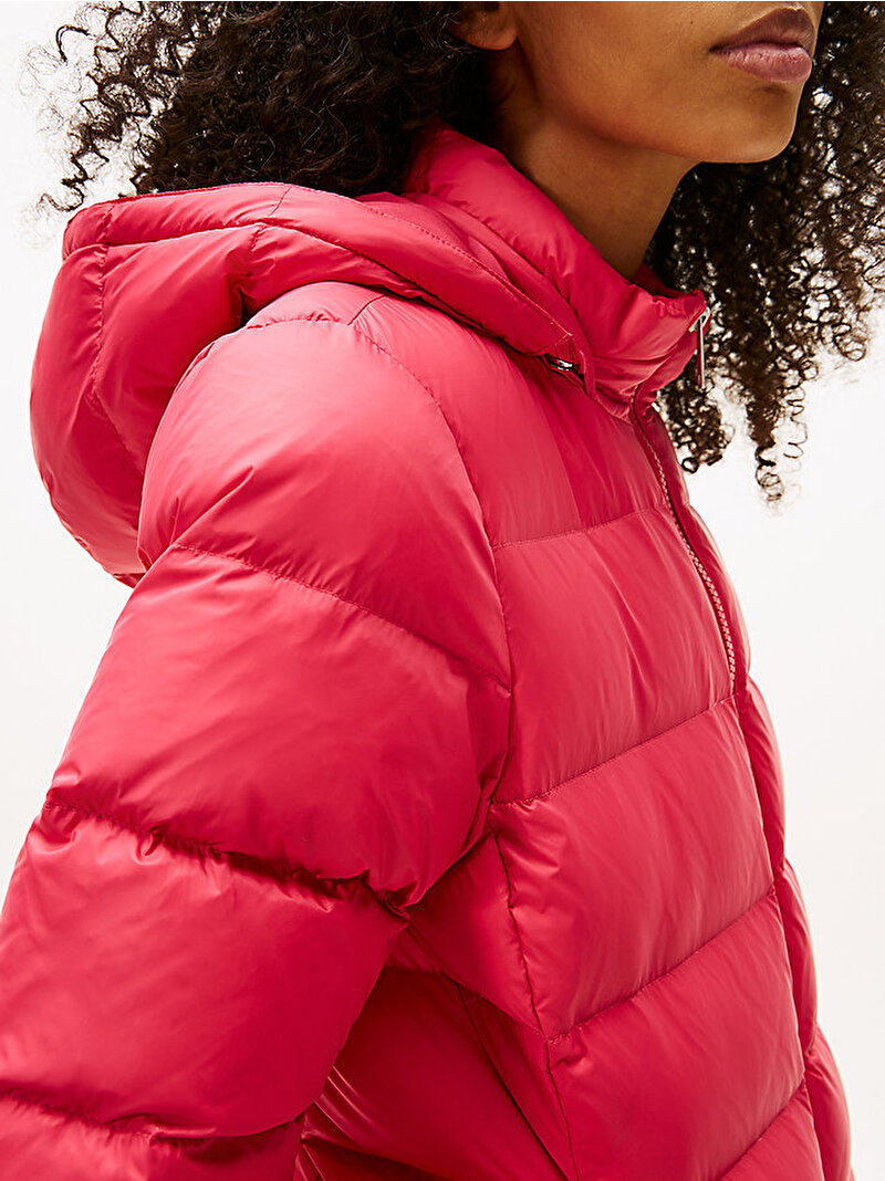 Kadın TJW Basic Hooded Puffer Mont Pembe  DW0DW18312XI5