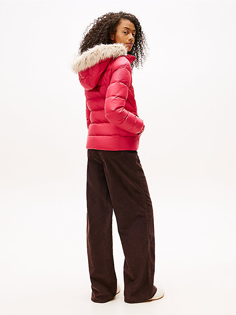 Kadın TJW Basic Hooded Puffer Mont Pembe  DW0DW18312XI5