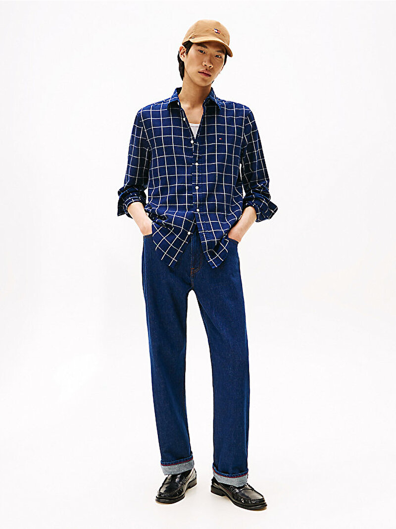 Erkek Twill Indigo Gömlek Lacivert MW0MW404510MS