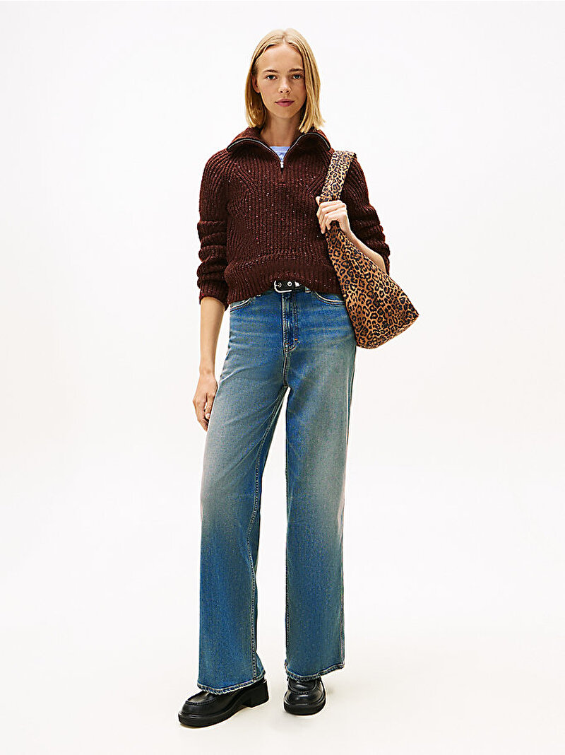 Kadın Claire Loose Jean Pantolon Lacivert DW0DW213751BK