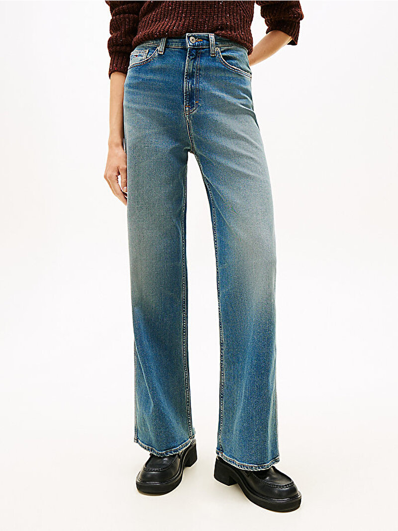 Kadın Claire Loose Jean Pantolon Lacivert DW0DW213751BK