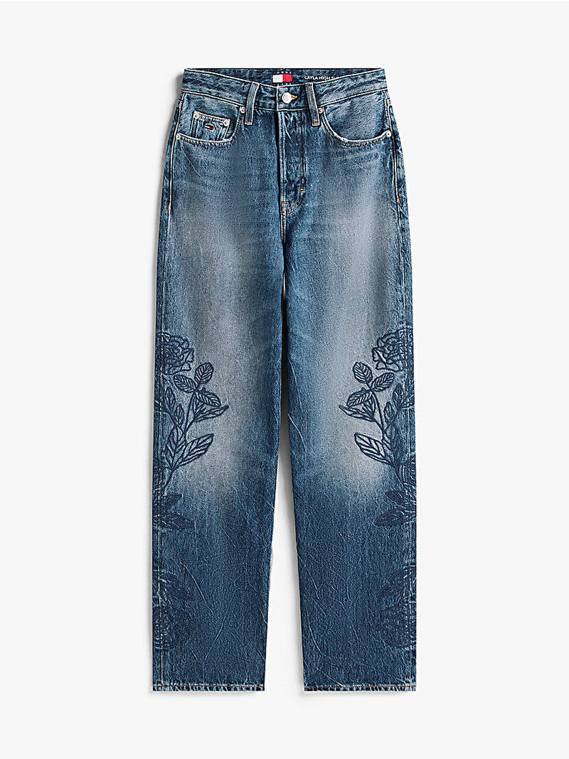 Kadın Layla Slim Jean Pantolon Lacivert DW0DW215191BK