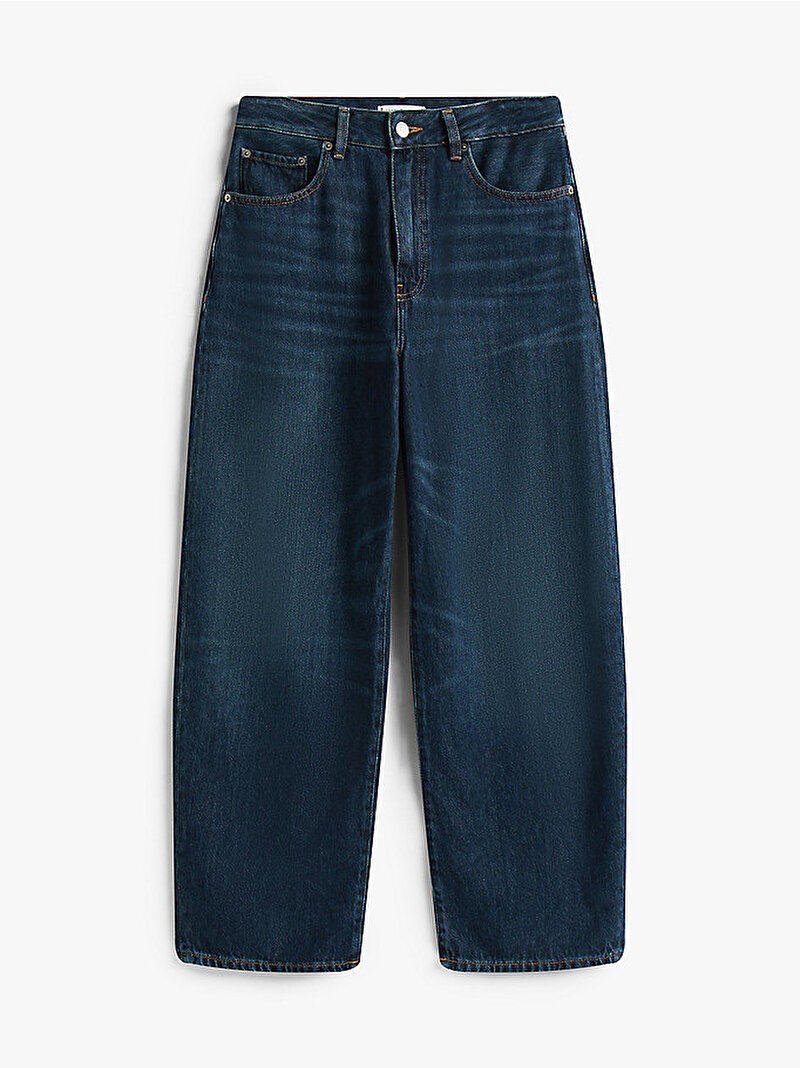 Kadın Milo Barrel Jean Pantolon Lacivert WW0WW467711BK