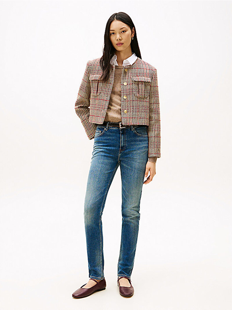 Kadın Kris Slim Jean Pantolon Mavi  WW0WW467221A5