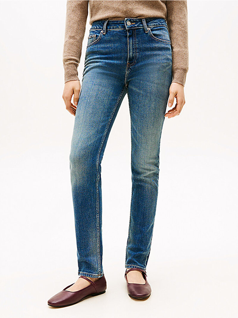 Kadın Kris Slim Jean Pantolon Mavi  WW0WW467221A5