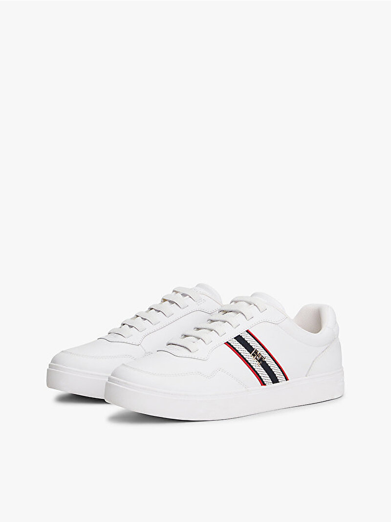 Kadın TH Webbing Cupsole Sneaker Beyaz  FW0FW09001YBS