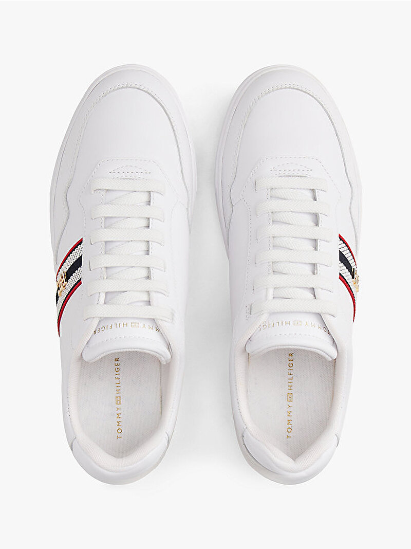 Kadın TH Webbing Cupsole Sneaker Beyaz  FW0FW09001YBS