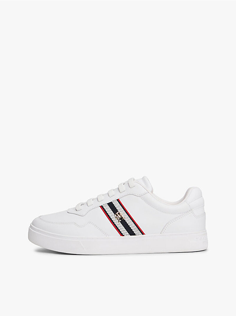 Kadın TH Webbing Cupsole Sneaker Beyaz  FW0FW09001YBS