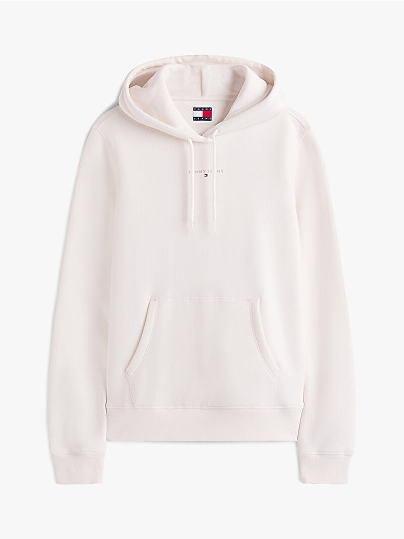 Kadın TJW Regular Linear Hoodie Beyaz  DW0DW21963YBH