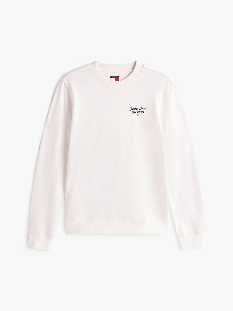 Kadın TJW Regular Esssential Logo Sweatshirt Ekru DW0DW21960YBL
