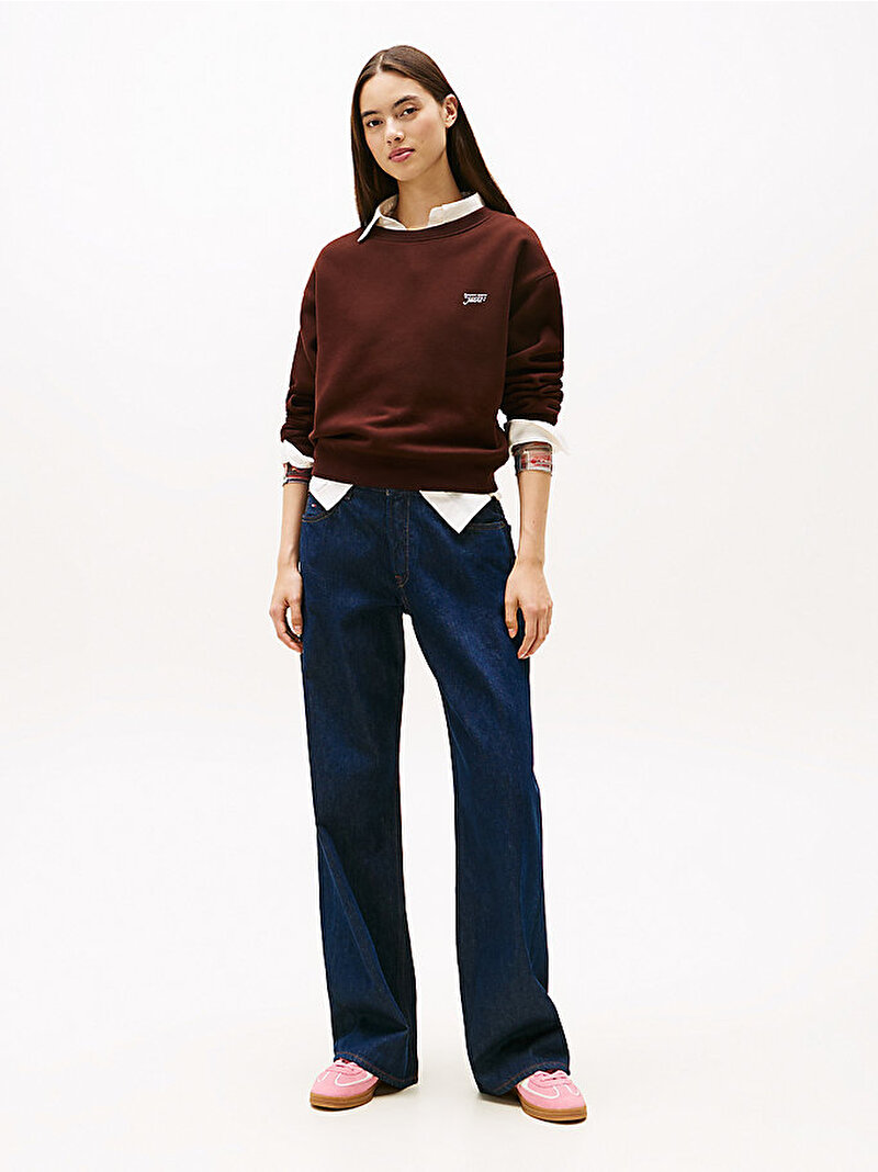 Kadın TJW Silver Sweatshirt Kahverengi DW0DW21961GS7