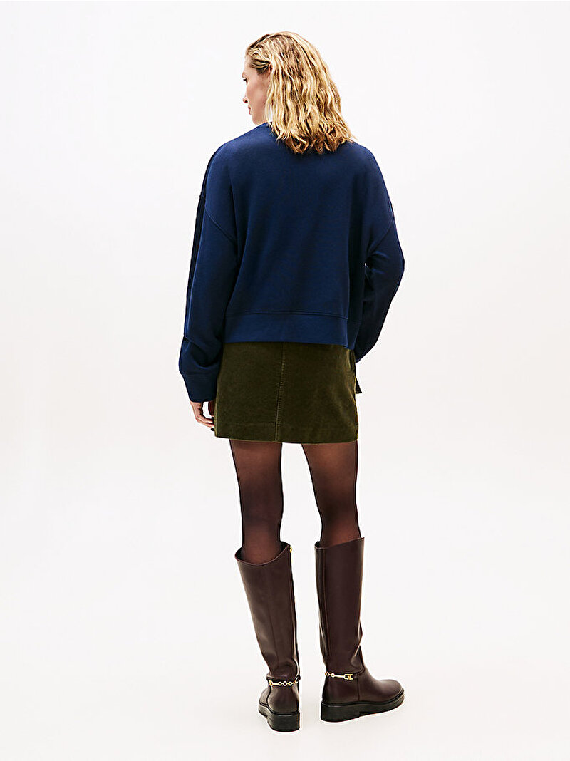 Kadın TH Pique Sweatshirt Lacivert WW0WW46152C1G